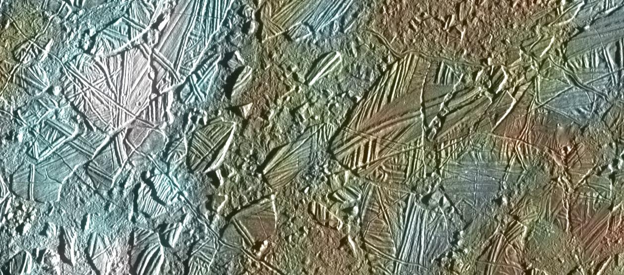 Galileo enhanced-color imaging of fractured ice rafts on Europa